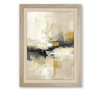 Urban Forms in Grey Minimalist Framed Wall Art Print A3 (42×29.7cm) Oak, Wall Decor for Living Room, Bedroom, Office & Home, Ready to Hang, Art Gift