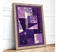 Urban Fragments Eclectic Framed Wall Art Print A2 (59.4×42cm) Oak, Wall Decor for Living Room, Bedroom, Office & Home, Ready to Hang, Art Gift