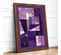 Urban Fragments Eclectic Framed Wall Art Print A3 (42×29.7cm) Walnut, Wall Decor for Living Room, Bedroom, Office & Home, Ready to Hang, Art Gift