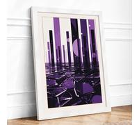 Urban Fragments Industrial Framed Wall Art Print A4 (29.7×21cm) White, Wall Decor for Living Room, Bedroom, Office & Home, Ready to Hang, Art Gift