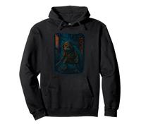 Urban Frog Warrior - Cyberpunk Amphibian Fighter Pullover Hoodie