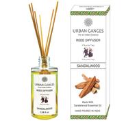 Urban Ganges Reed Diffuser | Sandalwood | Made with Sandalwood Essential Oil | 3.38 fl oz | Includes Fibre Reed Sticks