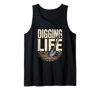 Urban Gardening Digging Life Shovel Roots Plants Tank Top