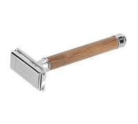 Urban Gentlemen Double Edge Safety Razor for Men, Bamboo Handle Safety Razor, Reusable Eco Friendly Wet Shaving Razor, Premium Silver Manual Razor for Close & Smooth Shave