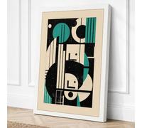 Urban Geometry Art Deco Canvas Wall Art Print 36x24 Inch