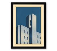 Urban Geometry Art Deco Framed Wall Art Print A3 (42×29.7cm) Black, Wall Decor for Living Room, Bedroom, Office & Home, Ready to Hang, Art Gift