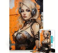 Urban Girl V Adults 1000 Piece Jigsaw Puzzle Memory Fun Game Clean Cut Sturdy Components Unique Gift for Stress Relief (38x26cm)