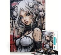 Urban Girl V Jigsaw Puzzles 1000 Mental Focus Game Precision Cut Smooth Edges Meaningful Connection Building Game (38x52cm)