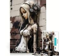 Urban Girl V Jigsaw Puzzles 1000 Mental Focus Game Precision Cut Smooth Edges Meaningful Connection Building Game (38x26cm)