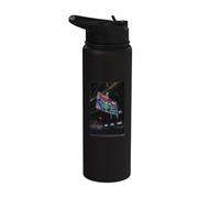 Urban Graffiti Basketball Hoop in Old Factory Hall Stainless Steel Insulated Water Bottle