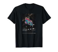 Urban Graffiti Basketball Hoop in Old Factory Hall T-Shirt