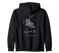 URBAN GRAFFITI BASKETBALL HOOP IN OLD FACTORY HALL Zip Hoodie