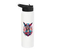 Urban Graffiti Fox Lover Stuff Street Art Fox Stainless Steel Insulated Water Bottle