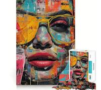 Urban Graffiti Street Art 1000 Piece Adult Puzzles Logic Puzzle Play Precision Cut Smooth Edges for Family Gatherings (38x26cm)