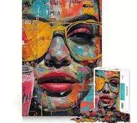 Urban Graffiti Street Art Jigsaw Puzzle 1000 Recall Fun Play Advanced Laser Cutting Tech Holiday Indoor Entertainment Toy (38x52cm)