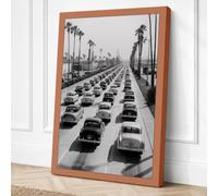 Urban Gridlock Canvas Wall Art Print 18x12 Inch