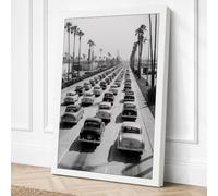 Urban Gridlock Canvas Wall Art Print 18x12 Inch