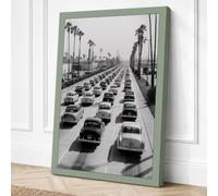 Urban Gridlock Canvas Wall Art Print 24x16 Inch