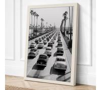 Urban Gridlock Canvas Wall Art Print 24x16 Inch