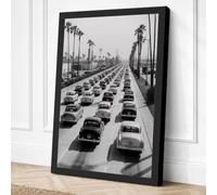 Urban Gridlock Canvas Wall Art Print 36x24 Inch
