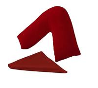 URBAN GROOVE V Shaped Pillowcase Cover Plain Polycotton Back & Neck Support Orthopaedic/Pregnancy/Nursing Pillowcase Cover - V Pillow case cover only (Envelope Closure) (wine/Maroon)