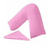 URBAN GROOVE V Shaped Pillowcase Cover Plain Polycotton Back & Neck Support Orthopaedic/Pregnancy/Nursing Pillowcase Cover - Envelope Closure (Fuchsia)