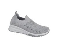 Urban Jacks Ladies Casual Comfort Summer Breathable Lightweight Flexible Slip-On Sock Rainbow Trainer Shoe Sizes 4-8’s (Grey 1, UK Footwear Size System, Adult, Women, Numeric, Medium, 6)