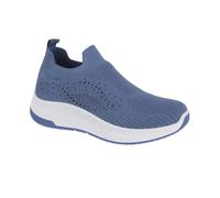 Urban Jacks Ladies Casual Comfort Summer Breathable Lightweight Flexible Slip-On Sock Rainbow Trainer Shoe Sizes 4-8 (Denim 2, UK Footwear Size System, Adult, Women, Numeric, Medium, 6)