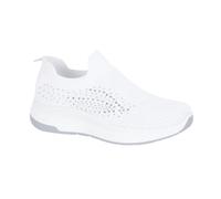 Urban Jacks Ladies Casual Comfort Summer Breathable Lightweight Flexible Slip-On Sock Rainbow Trainer Shoe Sizes 4-8 (White 2, UK Footwear Size System, Adult, Women, Numeric, Medium, 7)