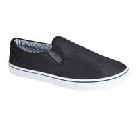 Urban Jacks Mens Canvas Mesh Slip On/Lace-up Espadrilles Casual Low Top Plimsoll Trainers Size 7-12 (Black/White, UK Footwear Size System, Adult, Men, Numeric, Medium, 8)