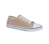 Urban Jacks Mens Canvas Mesh Slip On/Lace-up Espadrilles Casual Low Top Plimsoll Trainers Size 7-12 (Taupe Lace-up, UK Footwear Size System, Adult, Men, Numeric, Medium, 11)