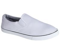 Urban Jacks Mens Canvas Mesh Slip On/Lace-up Espadrilles Casual Low Top Plimsoll Trainers Size 7-12 (White, UK Footwear Size System, Adult, Men, Numeric, Medium, 8)