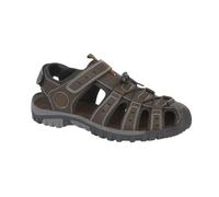 Urban Jacks Travis Men's Faux Leather Closed Toe Sandal, Slingback Strap, Synthetic Rubber Sole (Brown, UK Footwear Size System, Adult, Men, Numeric, Medium, 10)