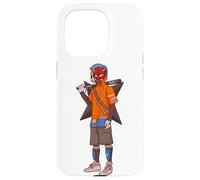 Urban Japanese Anime Devil Masked Read The Bat Warrior Case for iPhone 15 Pro