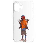 Urban Japanese Anime Devil Masked Read The Bat Warrior Case for iPhone 16 Plus