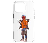 Urban Japanese Anime Devil Masked Read The Bat Warrior Case for iPhone 16 Pro