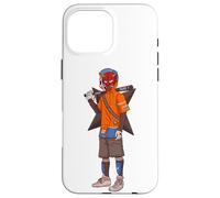 Urban Japanese Anime Devil Masked Read The Bat Warrior Case for iPhone 16 Pro Max