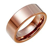 URBAN JEWELRY Plain Solid Tungsten Metal Bronze Engagement Wedding 8 mm Ring Band for Men, Metal