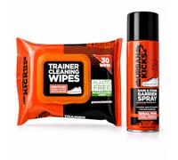 Urban Kicks Trainer Cleaning Kit Bundle | Sneaker Cleaning Wipes 30 Pack & Rain Stain Protector Spray | Shoe Cleaner & Waterproof Protection for Trainers, Leather, Suede, Canvas & Fabric Footwear