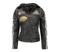 Urban Leather 58 LADIES Motorcycle Jacket with Protective Padding, Breaker, 5XL