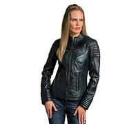 Urban Leather Angelina LB01 Ladies Jacket, Navy Blue