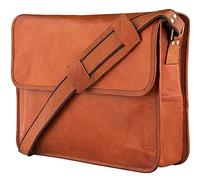 URBAN LEATHER Men's 15 Inch Handmade Vintage Leather Laptop Shoulder Messenger Bags, Office Crossbody Postman Courier Satchel Work Bag for Men