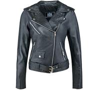 Urban Leather Perfecto Ladies Jacket, black , 3XL-48