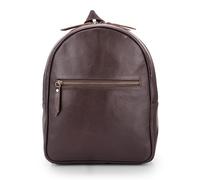 URBAN LEATHER Small Mini 12 Inch Leather Laptop Backpack Purse for Women Brown Vintage Bookbag Daypack Drawstring Bag Pack, Brown