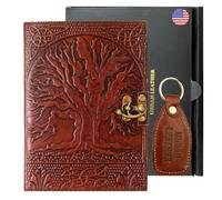 Urban Leather Tree of Life Embossed Leather Bound Journal for Men Women, Handmade Vintage Writing Notebook Gift Diary, Drawing Sketchbook Scrapbook with Blank Unlined Pages
