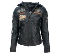 Urban Leather Women's Leather Motorcycle Jacket '58 LADIES' | Lambskin Biker Jacket | CE Approved Remouvable Armour for Back, Shoulders and Elbows