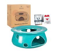 Urban Lifestyle Tea Cosy Warmer Ceramic (Turquoise) - Tea Oven to Keep Teapot or Coffee Pot Warm