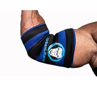 Urban Lifters Double Ply Elbow Sleeves for Weightlifting (Pair). Elbow Compression for weightlifting. Weightlifting Elbow Brace providing Support, compression & injury prevention. For Men & Women (L)