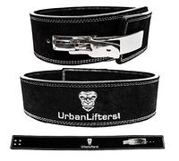 Urban Lifters Lever Belt. Heavy duty powerlifting lever belt with 4" Width & 10mm Thickness. Weightlifting Belt for heavy compound lifts - Squats & Deadlifts. Powerlifting Gym Belt for Men & Women (L)