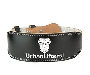 Urban Lifters Weight Lifting Belt. Leather Weight Belt 4" Thickness, thick brass buckles, Padded Back Support & adjustable holes. Gym Belt, Deadlift Belt & Powerlifting Belt for Men & Women (Medium)